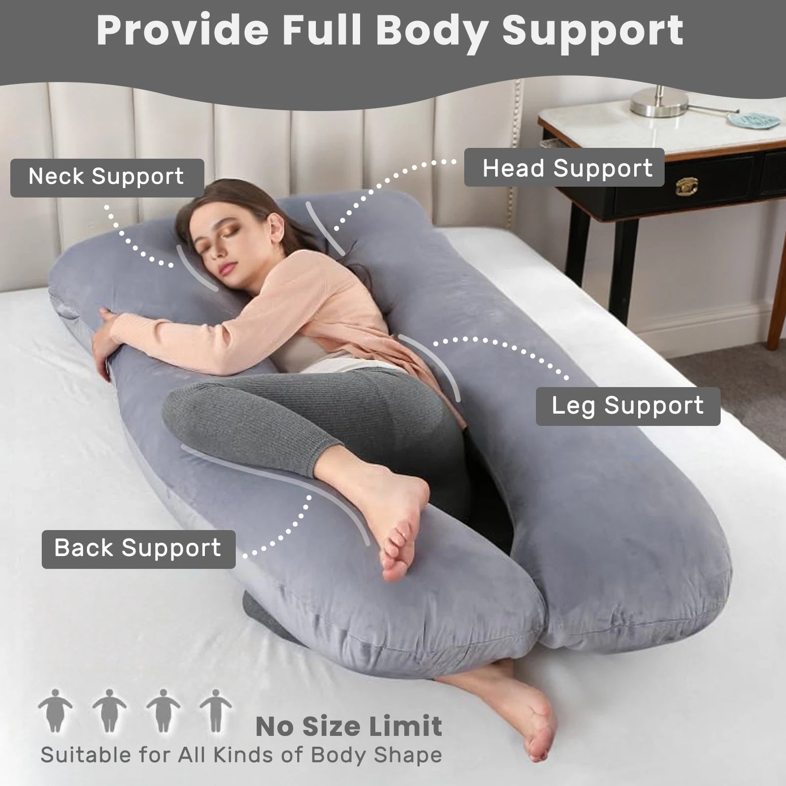 U-Shaped Full Body Pillow